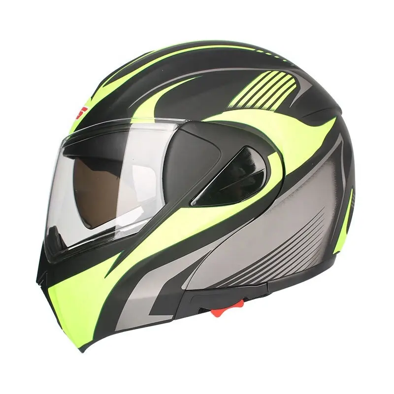 ABS M/L/XL/XXL Motorrad Flip Up Doppel visier Motorrad Voll gesichts helme