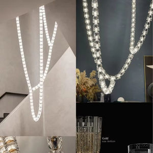 Lampadario a sospensione di design nordico a forma di calice di vino lungo per scale, hotel, ville, hall, corridoi e bar - Product Image 2