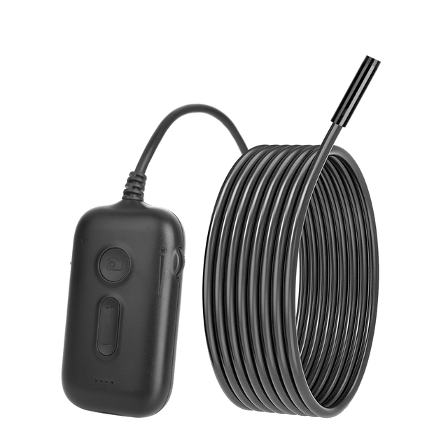 WIFI Industrial Endoscopic Camera 5.5mm High Definition 2MP Flexible Endoscope Portable Borescope Inspection with 1M Cable