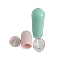Flacon pulvérisateur sans air en forme de capsule inversée, couleur macaron, 15ml, 30ml, 50ml, avec pulvérisation fine et pompe à lotion, en promotion