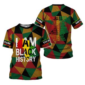 Chất Lượng Cao Tùy Chỉnh Juineteenth Trang Phục Polyester T-Shirt Cho Nam Giới Và Phụ Nữ Kỷ niệm Châu Phi Mỹ Di Sản - Product Image 3