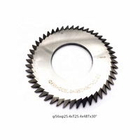 Mata Gergaji Pemotong PCB V-CUT Tungsten Carbide -48T 2.4mmx56mmx25.4mmx30 Sudut Tersedia di Stok