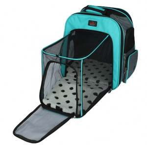 กระเป๋าใส่สัตว์เลี้ยงที่มีล้อถอดออกได้กระเป๋าใส่สัตว์เลี้ยงแบบนุ่มพับได้ที่สายการบินอนุมัติ - Product Image 4