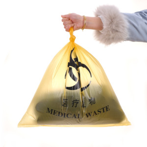 Good Quality Custom Size Plastic Disposable Bio Hazard Bio Medical Waste Disposal Bin Liner Bags
