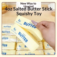 Jouets Squishy : Bâton anti-stress souple en forme de beurre, jouet à presser anti-stress en forme de bâton de fromage à mémoire de forme, très populaire