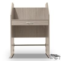 Bureau d'étude moderne et durable en panneau de particules mélaminé avec tiroir de rangement fonctionnel, table d'ordinateur pour la maison, le bureau et les étudiants