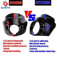 Kit de carénage de phare ABS noir pour Harley Dyna Street Bob FXDB 06-17