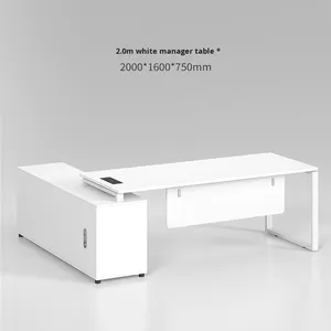 Escritorio Ejecutivo Flotante <span class=keywords><strong>2026</strong></span> Boss CEO, Moderno y de Lujo, de Madera, con Doble Motor de Elevación, Bloqueo por Contraseña, Formaldehído E1, 3 Niveles de Altura - Product Image 1