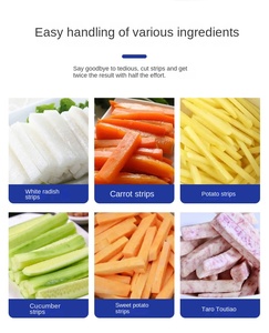 Machine de découpe de chips de pommes de terre légumes en acier inoxydable coupe-carottes trancheuse pour restaurant boulangerie moulin à farine avec moteur - Product Image 2