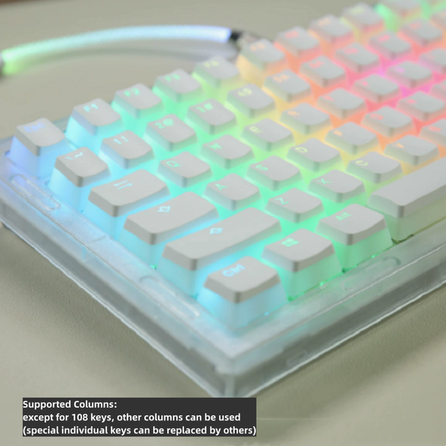 Universal Highly Customizable Double Skin Milk Pudding Translucent Mechanical Keyboard Keycaps
