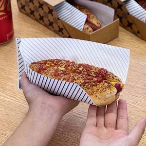 Bolsas de Papel Kraft Biodegradables y Ecológicas con Doble Abertura, Amplia Apertura Cuadrada, Resistentes al Aceite, para Pizza, Sushi, Hamburguesas y Sándwiches - Product Image 6