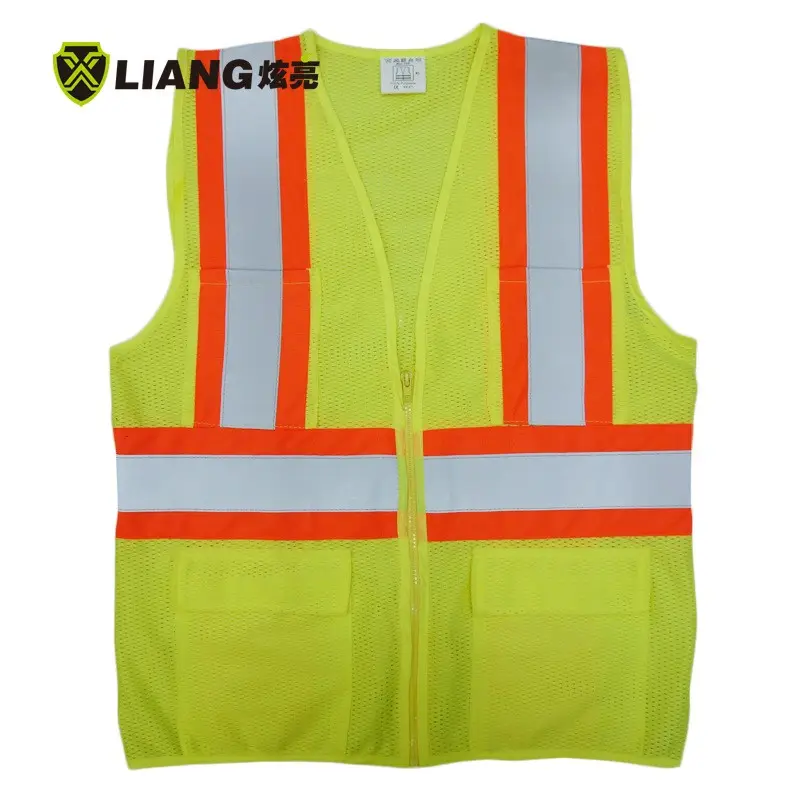 High-gloss reflective trim cost work vest Sports outdoors safety vest with logo security vest
