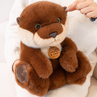 Peluche Otter en coton unisexe pour enfants, poupée de sommeil, cadeau d'anniversaire pour petit ami et petite amie, décorations aquatiques mignonnes