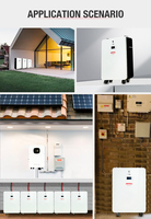 GMCELL Lifepo4 Hybrid-Netzbatterie 51,2V 100Ah Stapelbar IP65 CAN/RS-232/RS485 Kommunikation Tragbare Stromversorgung für Haushaltsgeräte