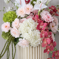 Fleurs artificielles faites à la main, roses, hortensias, orchidées, pour mariage, Noël, remise de diplôme, centre de table, arrangement, vente en gros