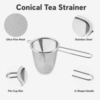Ensemble d'infuseurs à thé en vrac à long manche en acier inoxydable 304, écologique, moderne, à mailles fines, avec filtre pour tasses à usage domestique
