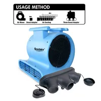 1.0HP 3000cfm MAX Air Mover nettoyage tapis sèche pour conciergerie dégâts d'eau restauration ventilateur de sol