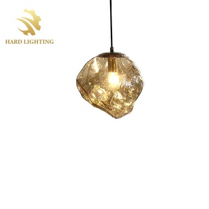 Post moderne créatif décor verre bloc lustre salon <span class=keywords><strong>salle</strong></span> à manger chambre chevet <span class=keywords><strong>petite</strong></span> barre de lave LED ampoule lustre - Product Image 6