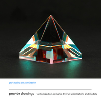 Customized Multi-Color Optical Glass Pyramid Shaped Multi-Faceted Beam-Splitting Prism Unique Product Category