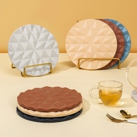 Tapis isolant thermique imperméable en silicone - Nappe imprimée UV Table à manger Antidérapant Résistant aux hautes températures Anti-brûlure Pot