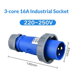 Conector Industrial Impermeable de Aviación ABS de 32A, Enchufe de 16A, Conector Macho-Hembra de 45 Pines, 380v Trifásico IP67 - Product Image 6