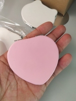 Miroir de poche personnalisé en cuir PU en forme de cœur, miroir de voyage HD, miroir compact rose mignon pour femmes et filles, cadeau de la Saint-Valentin