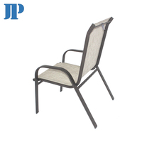 Chaise de salle à manger confortable et moderne pour banquet en plein air, cadre en aluminium, chaise pliante de jardin, restaurant, empilable, en métal