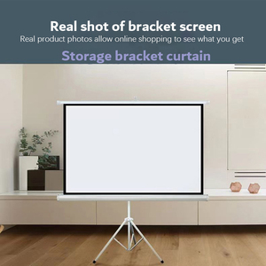 Lonnst Matt Sàn Trắng Có Thể Gập Lại Đứng <span class=keywords><strong>Tripod</strong></span> Văn Phòng <span class=keywords><strong>Matte</strong></span> Vải Trắng Xách Tay <span class=keywords><strong>Tripod</strong></span> Màn Hình Chiếu 120Inch - Product Image 3