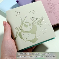 Carnet de notes portable mini format mignon Panda avec couverture en cuir, 100 pages intérieures, couleurs vives, idéal comme cadeau