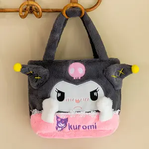 cute Kawaii Anime Tote Bag Super Soft Plush Kitty Cross Sanrio Kuromi Cinnamoroll Crossbody Sling Bag Sanrio Melody Bag