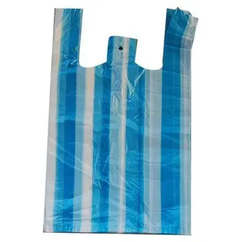 100% एचडीपीई/LDPE कच्चे सामग्री सस्ते प्लास्टिक टी शर्ट बैग