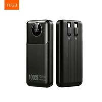 Batterie externe 20000mAh avec charge rapide PD, chargeur portable avec écran numérique et câble intégré, logo personnalisé, vente en gros OEM
