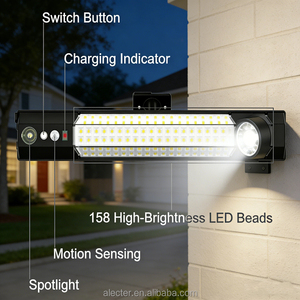 Trending Alecter Solar Powered <b>Motion</b> Sensor <b>Lights</b> IP65 Waterproof 4100K Neutral White High Brightness Lighting - Product Image 2