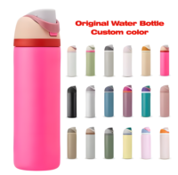 Bouteille d'eau de sport portable à double paroi en acier inoxydable de 16 oz, à boire directement, sous vide, cadeaux d'affaires sportifs, best-seller