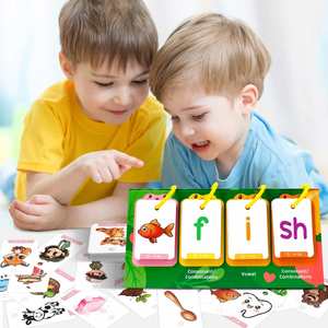 Herramienta de Aprendizaje para Preescolar y Jardín de Infancia, 80 Piezas, Tablas de Palabras CVC y CVCC, Juegos de Fonética, Tarjetas de Memoria - Product Image 5
