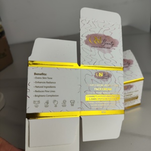 Scatola Ecologica <span class=keywords><strong>Personalizzata</strong></span> in Cartone Bianco con Stampa CMYK per Cosmetici e Prodotti Skincare, Etichette Personalizzate - Product Image 3