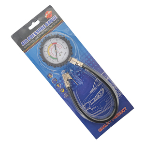 Manomètre de pression des pneus à double échelle haute précision, facile à lire avec raccord rapide - Product Image 3