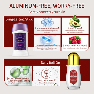 Set di Deodoranti Stick di Lusso alla Fragranza di Bergamotto Acquatico, Doppia Protezione e Sbiancamento delle Ascelle, Roll-on <span class=keywords><strong>per</strong></span> Uomini e Donne - Product Image 4