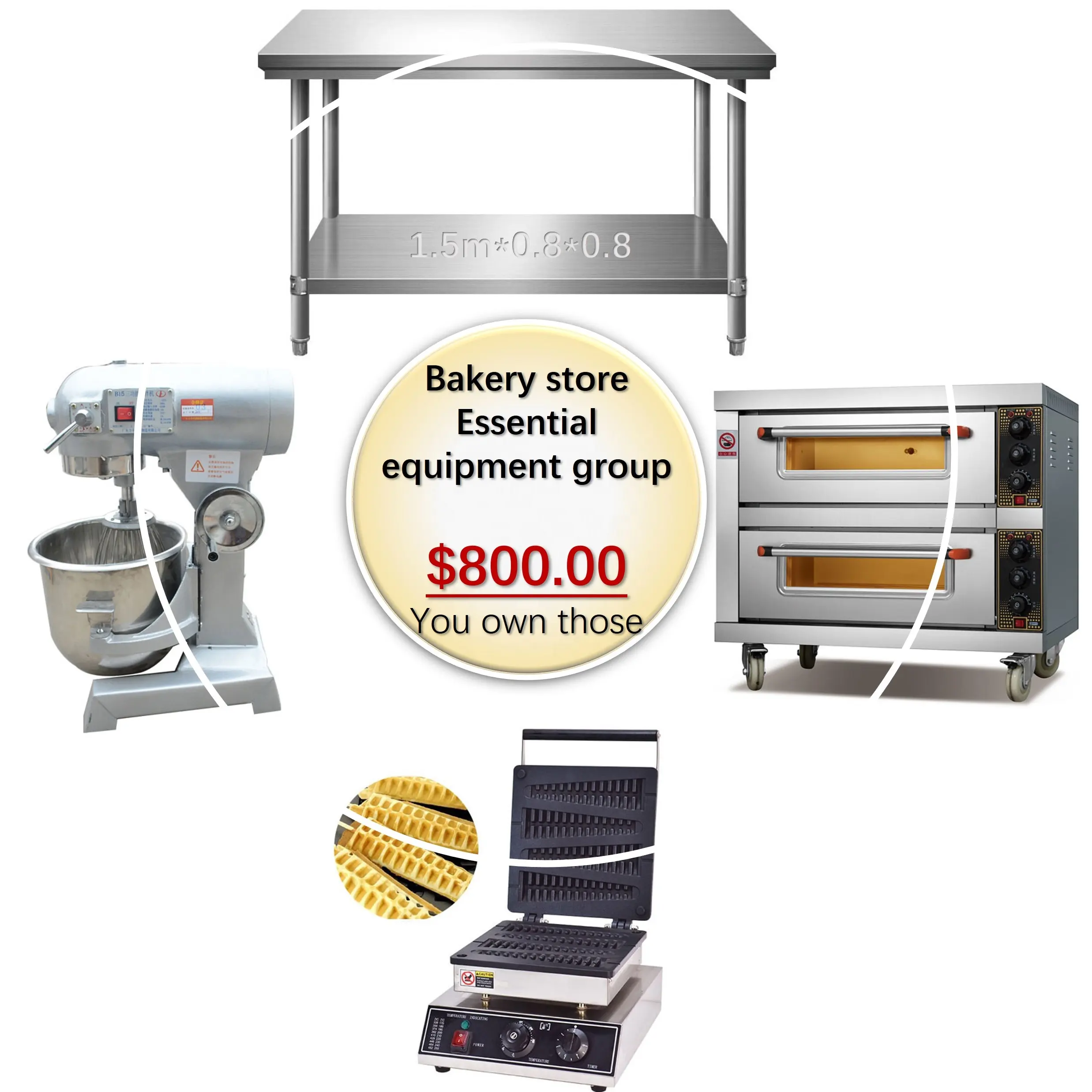 Commercial complete set cake bread making machine commercial oven bakery equipment bread baking equipment group for sale