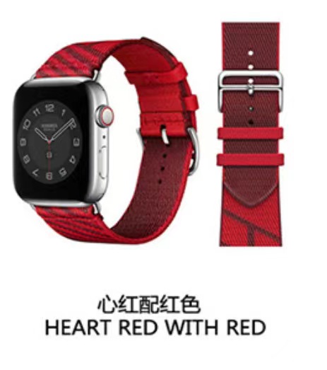 Corazón rojo con rojo (con hebilla de plata)