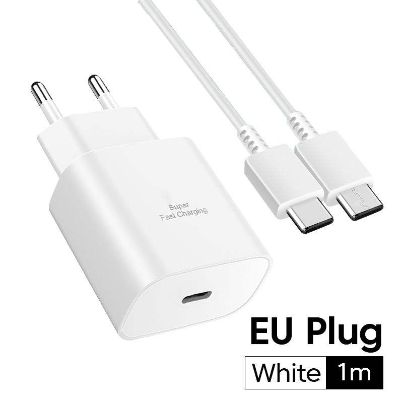 EU plug Adapter+Cable White