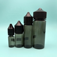 Vente en gros de flacons compte-gouttes PET V3 de 10 ml, 30 ml, 60 ml et 120 ml pour huile liquide