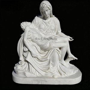 Tùy chỉnh ngoài trời bằng đá cẩm thạch trắng bức tượng của Joseph và Mary, vườn nhà thờ trang trí - Product Image 3