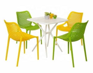 YWJ Yaweijia Silla de comedor nórdica Plástico Silla de plástico moderna Muebles Mesa de comedor al aire libre y juego de sillas - Product Image 2