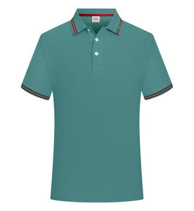 Polo en coton tricoté à séchage rapide, coupe ajustée, logo personnalisé, vêtements de golf pour hommes, vêtements de travail haute visibilité - Product Image 5