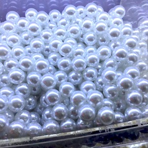 Vendita all'ingrosso diretta in fabbrica da 3mm a 20mm perle artificiali in ABS, in plastica senza foro perline di perle bianche per la decorazione del vestito di indumento - Product Image 4