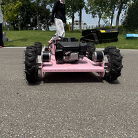 Tondeuse à gazon électrique 4x4 à moteur 4 temps avec fonction autopropulsée, robot télécommandé à 4 roues motrices pour la coupe des mauvaises herbes sans fil