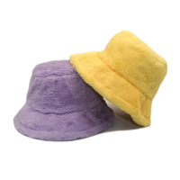 Groothandel Mode Winter Warme Kunstbont Bucket Hat Verdikte Pluche Fluweel Vissersmuts Unisex Outdoor Koudebestendige Designer Hoed