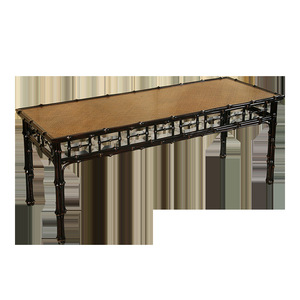 Antique Chinese Style Qiong <b>Bamboo</b> Tea Table Set With 4 <b>Stools</b> Wabi Sabi Design For Dining Room - Product Image 5