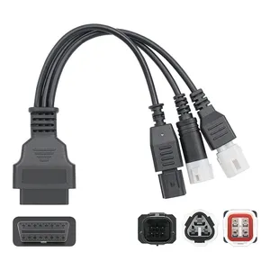 Phổ xe máy OBD OBD2 nữ Để 3 4 6 Pin 6pin nam nối y Splitter chẩn đoán Dây cáp cho Yamaha